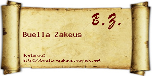 Buella Zakeus névjegykártya